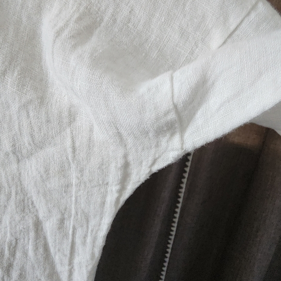 White 100% Linen Maxi Dress - Picture 9 of 16